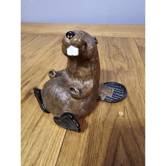 Bear Foots Other - Bear Foots Chip The Beaver Business Card Holder Made By Big Sky Carvers